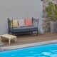 Wrought iron bed bench