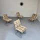 Set of 4 old Saporiti Italia chairs from the 1970s, Ernes design