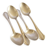 SFAM lot de 4 cuillères à café art déco en métal argenté style Printania