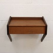 Floating nightstand  in teak wood by Sigfred Omann for Olholm Mobelfabrik