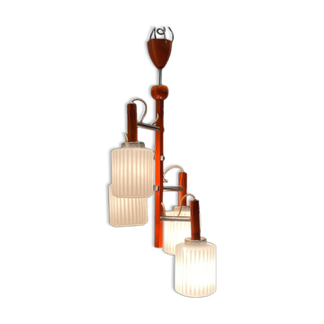 Mid-century italian orange opaline glass lamp