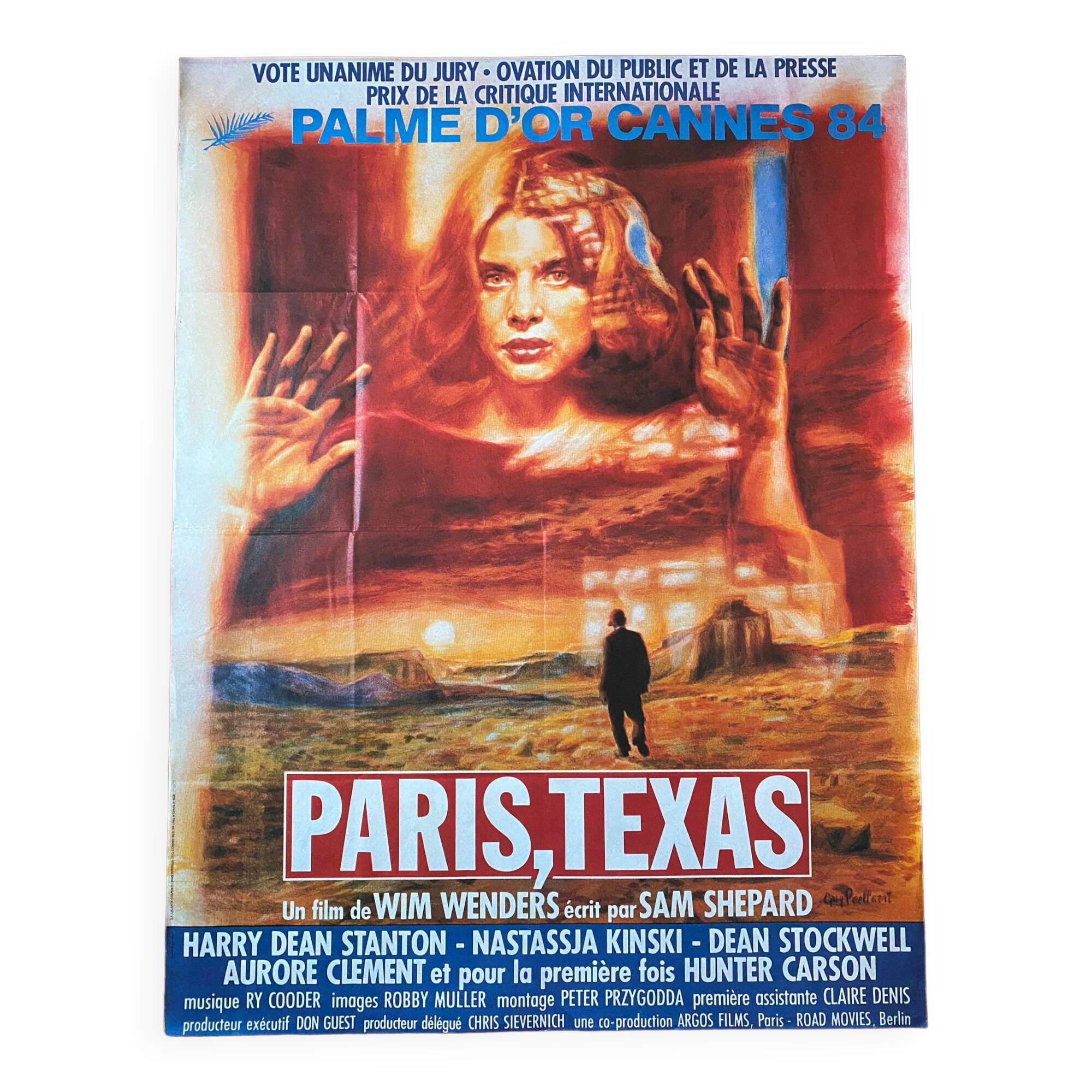 Original cinema poster "Paris, Texas" Wim Wenders 40x60cm 1984