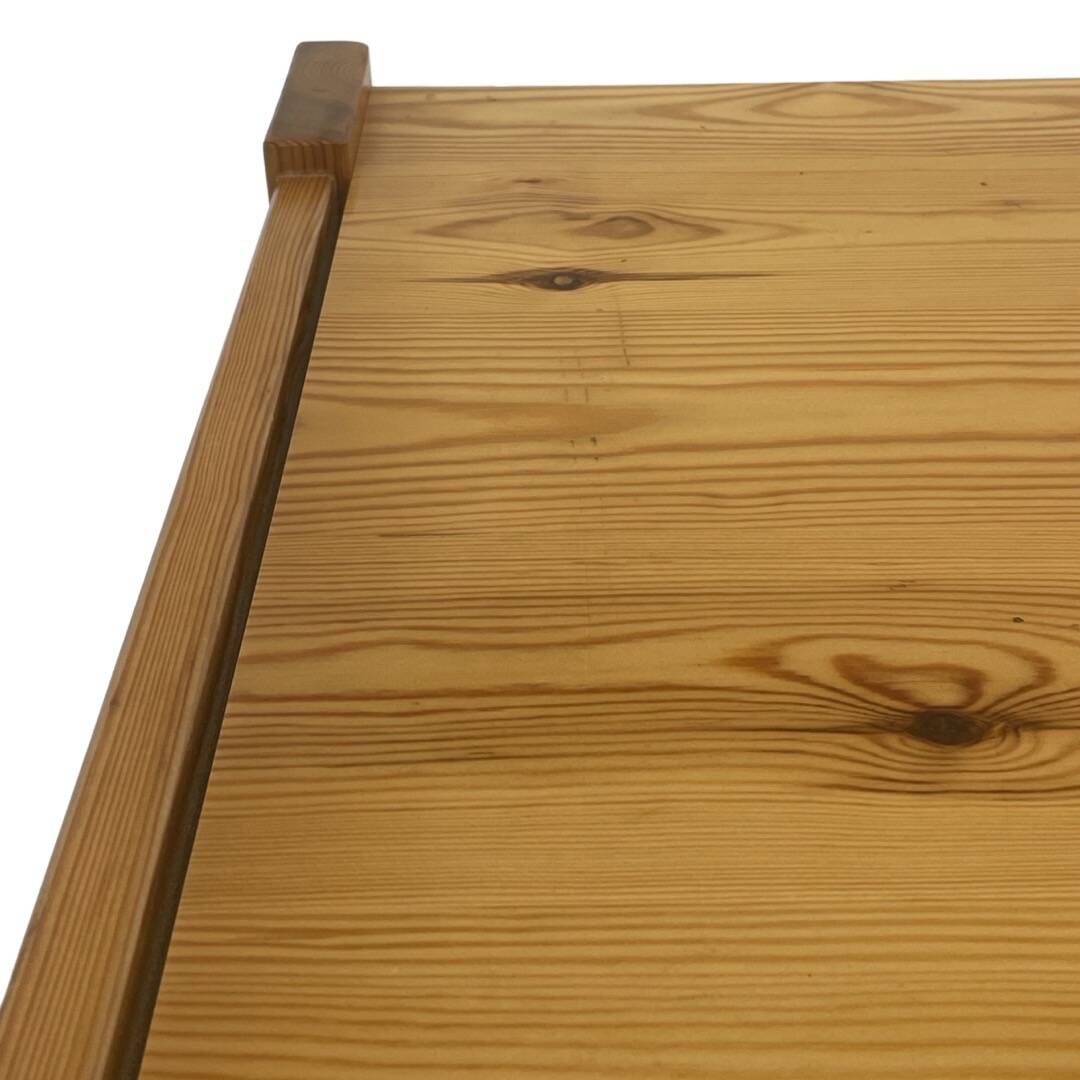 Vintage coffee table pinewood minimalist 1970s