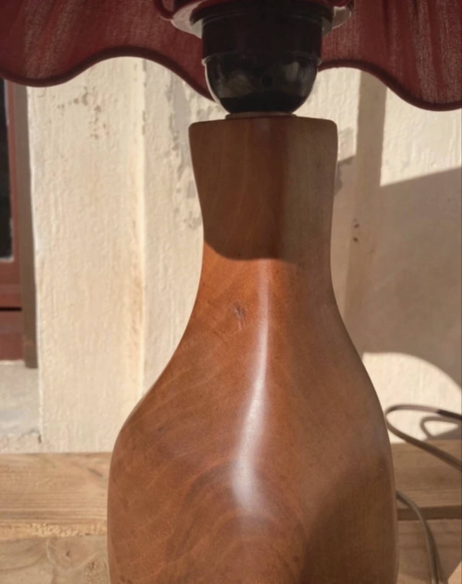 Pied de lampe design brutaliste Richard Lecompte