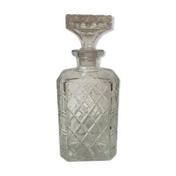 Carafe à whisky en verre ciselé