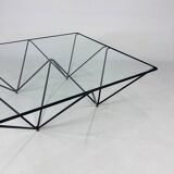 Postmodern Italian Steel and Glass Coffee Table, 1980s