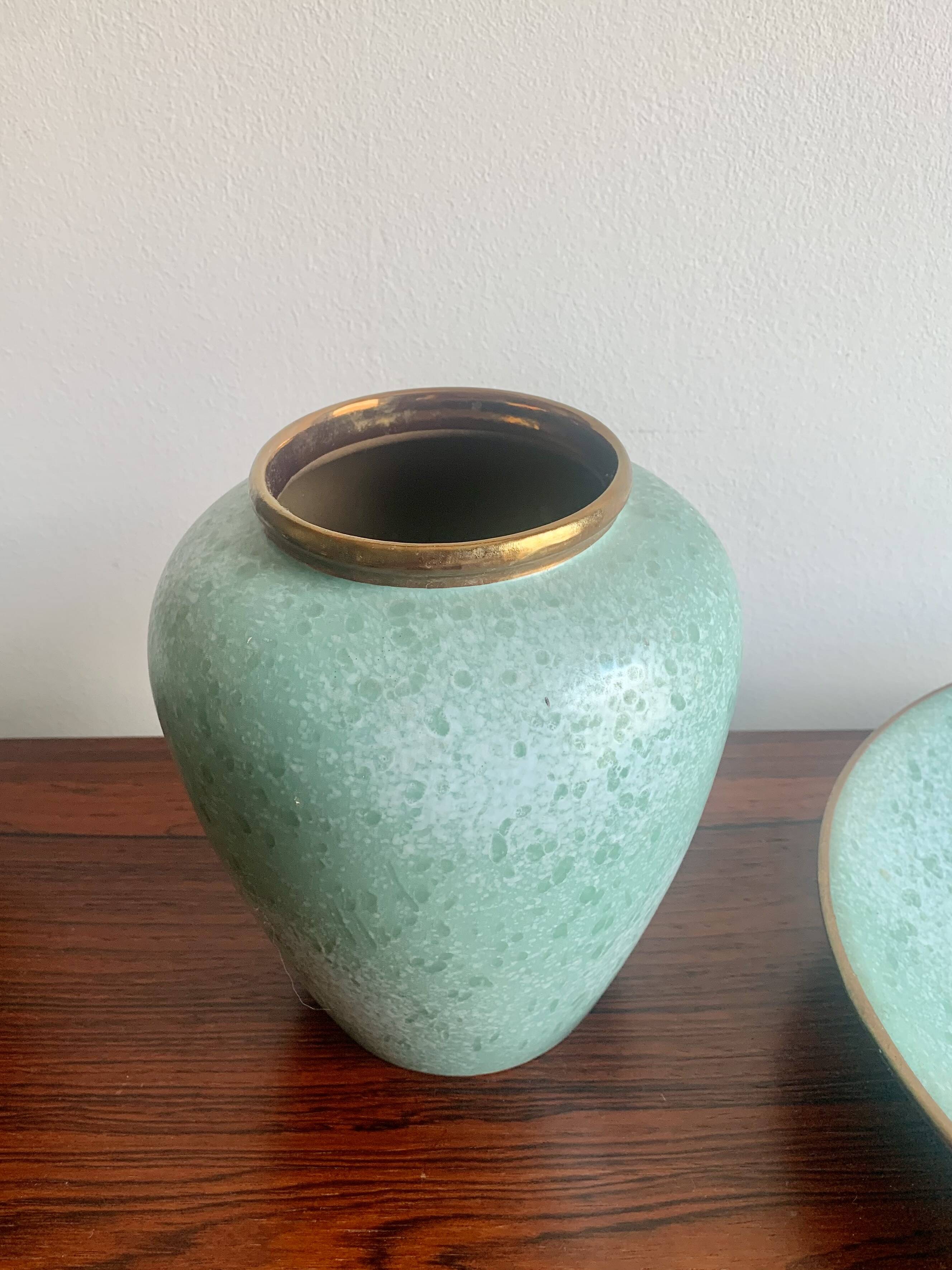 Ensemble en céramique turquoise