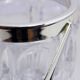 Glass ice bucket with spoon 1970