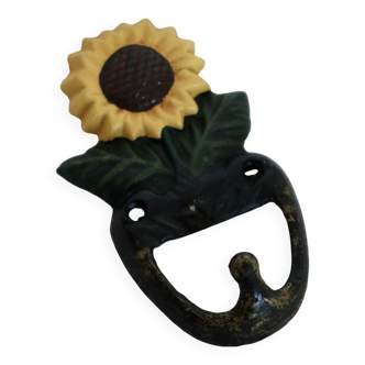 Petite patère vintage tournesol en fonte