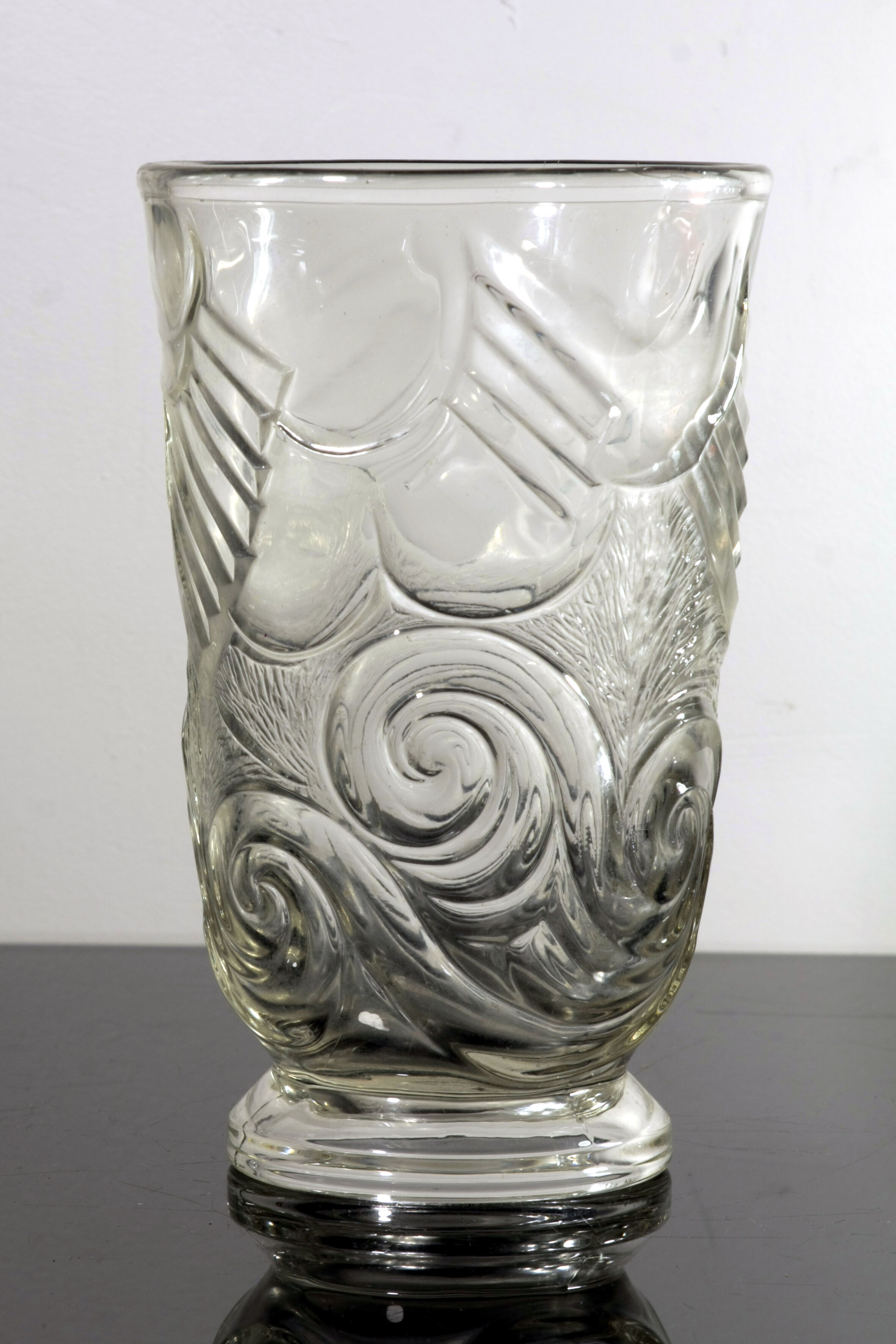 Pressed glass vase