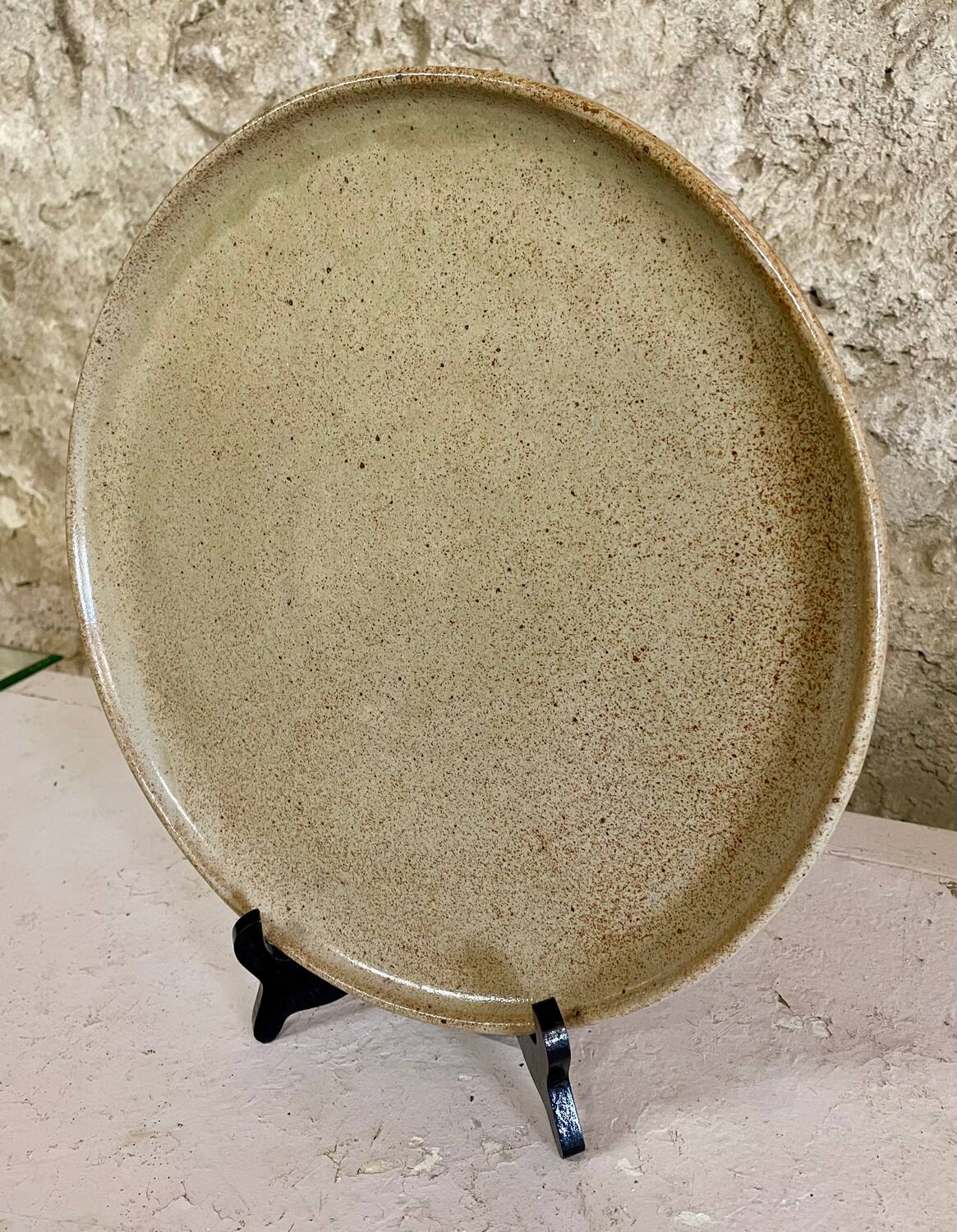 Large stoneware plate 32 cm