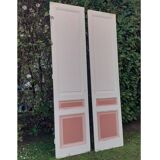 Pairs of large antique Haussmann-style wardrobe doors from the 19th century.