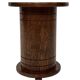 Vintage oak plant table low stool 70s design