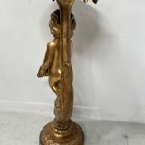 19th century gilded carved wooden presentation column