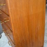 Chest of drawers 60s 4 drawers blond oak