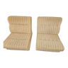 Pair of vintage wool buckle seats