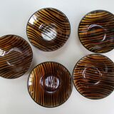 Sarreguemines cups "domino" lot of 5