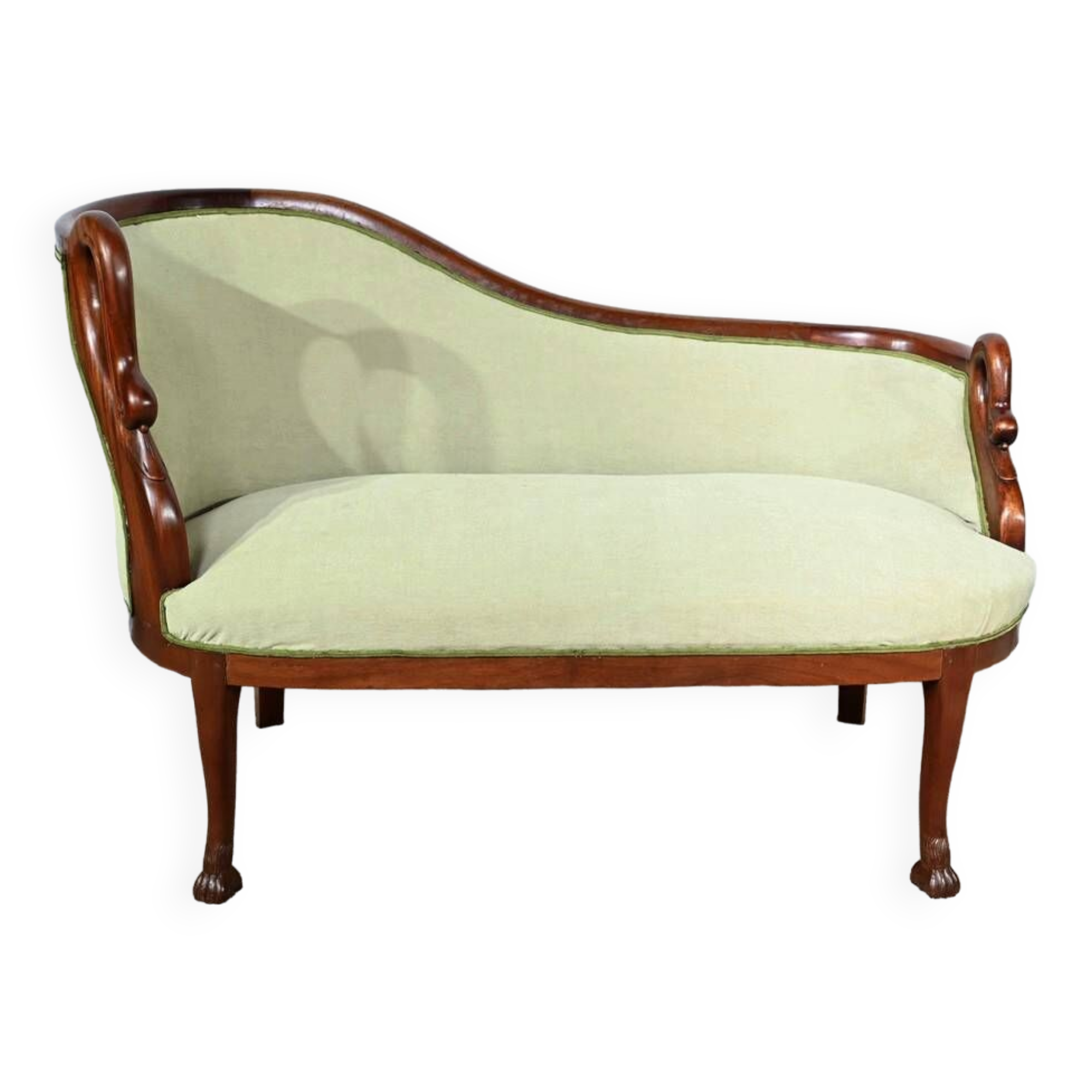 Small Mahogany Backsplash Daybed, Return from Egypt Style – Early 20th Century