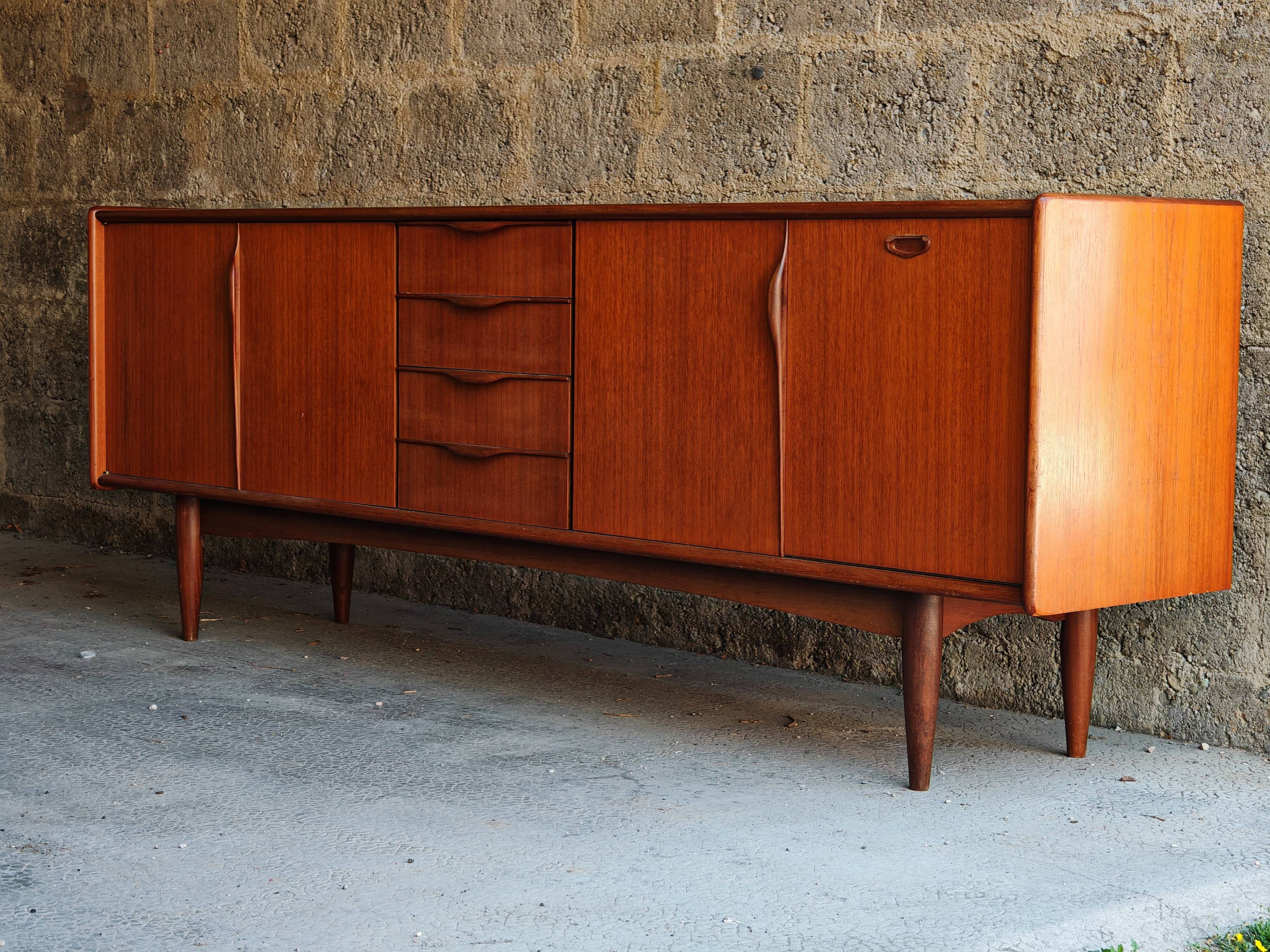 Teak sideboard by Johannes Andersen for Roche Bobois, 1960s