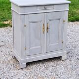 Early 20th century Parisian sideboard in solid wood with gray patina