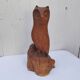Grand hibou en bois, sculpture Alain Dréan, Auray