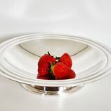 Dish on a silver-plated metal pedestal Christofle, made in France, compote dish.