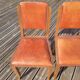 Lot de 4 chaises art déco assise cuir