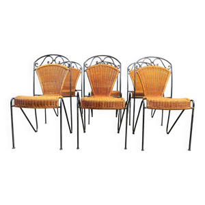Chaises en osier par