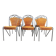 Wicker chairs by Frederick Weinberg, 1960s, set of 6