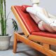 Vintage Swiss design sunbed daybed chaise longue 1950's