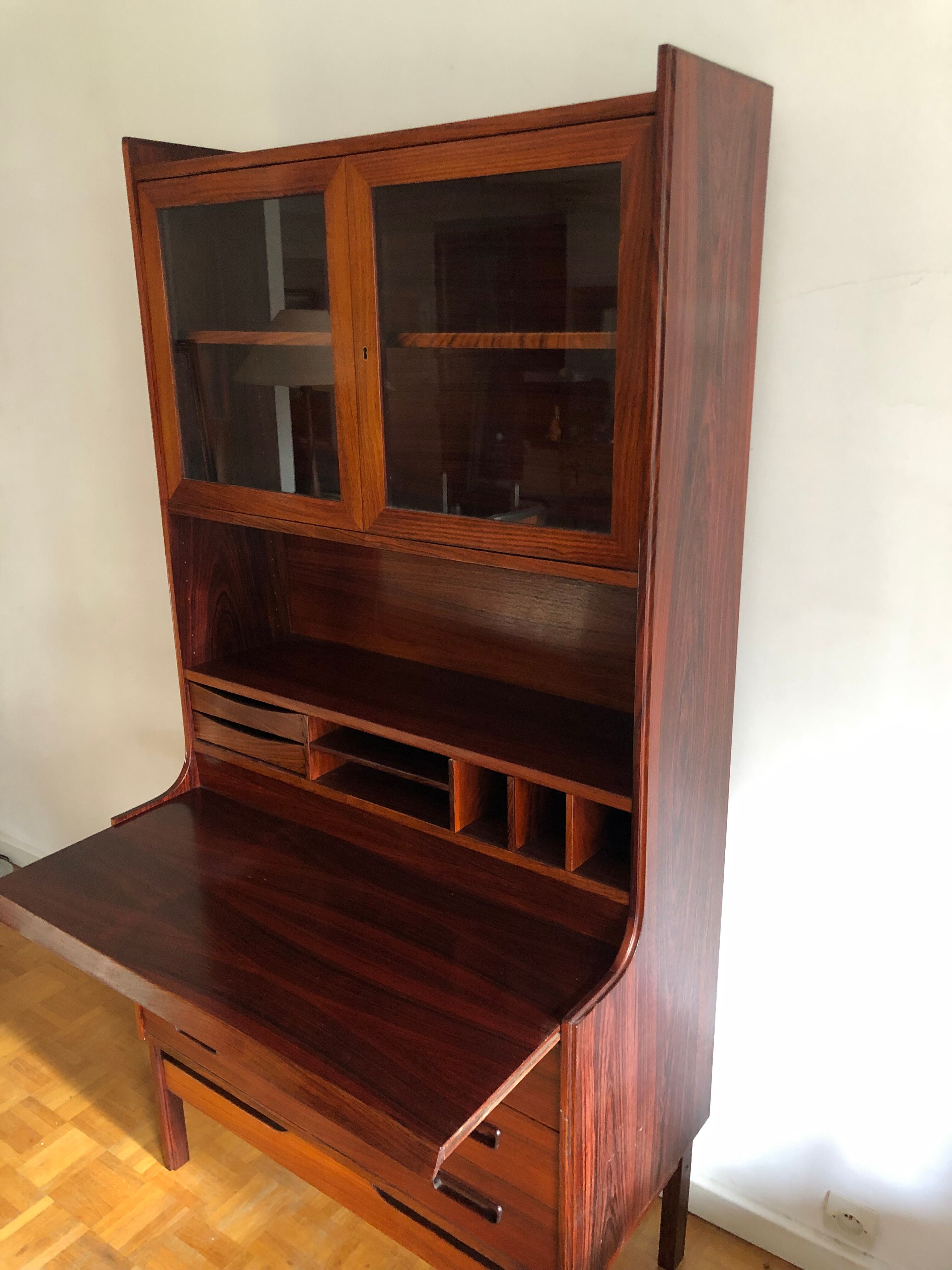 Scandinavian teak secretary desk