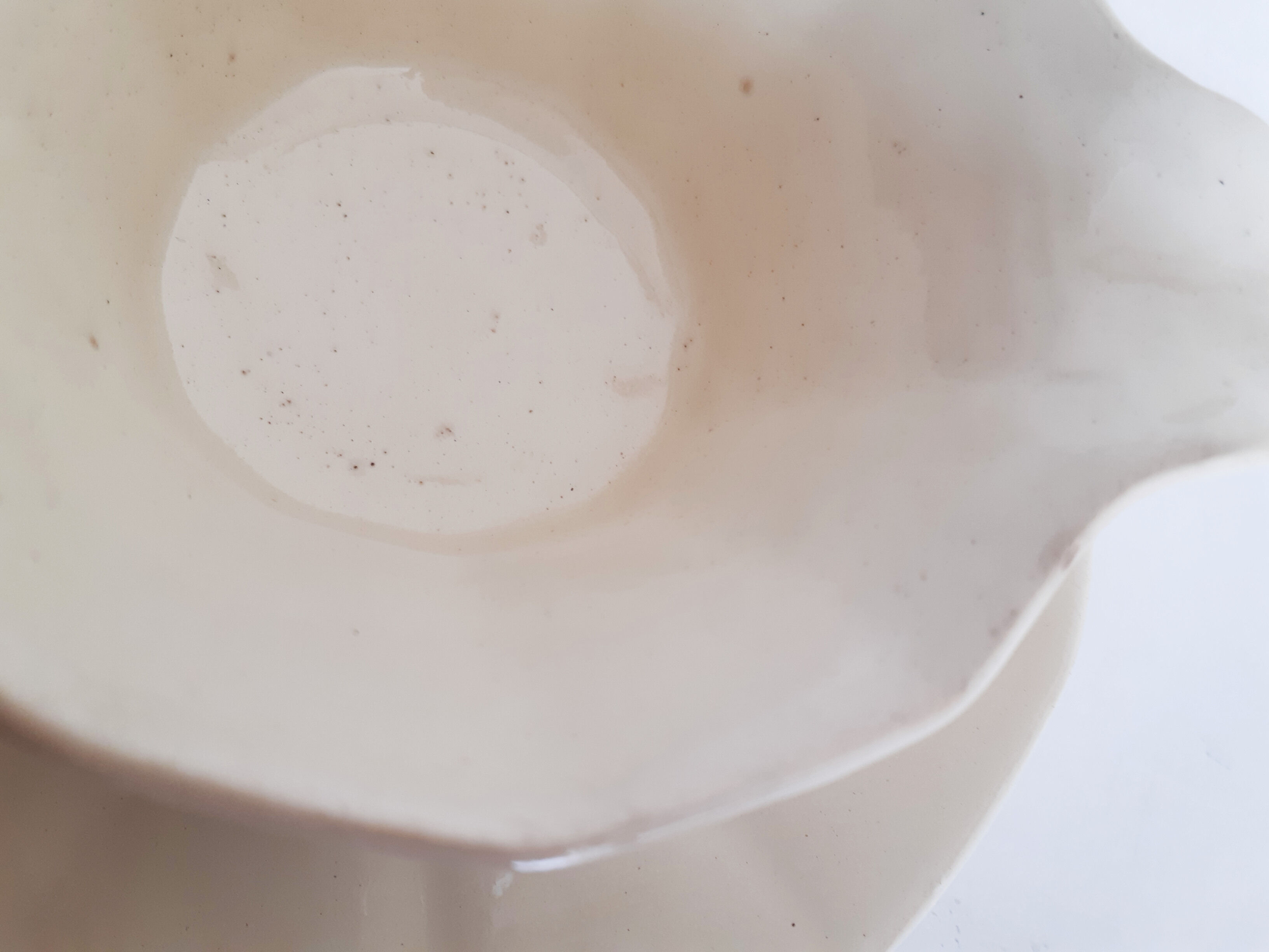 Digoin porcelain saucière, blue pink model