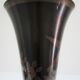 Lampe vasque art déco métal et marbre signée a.ducobu décor fleurs oiseau