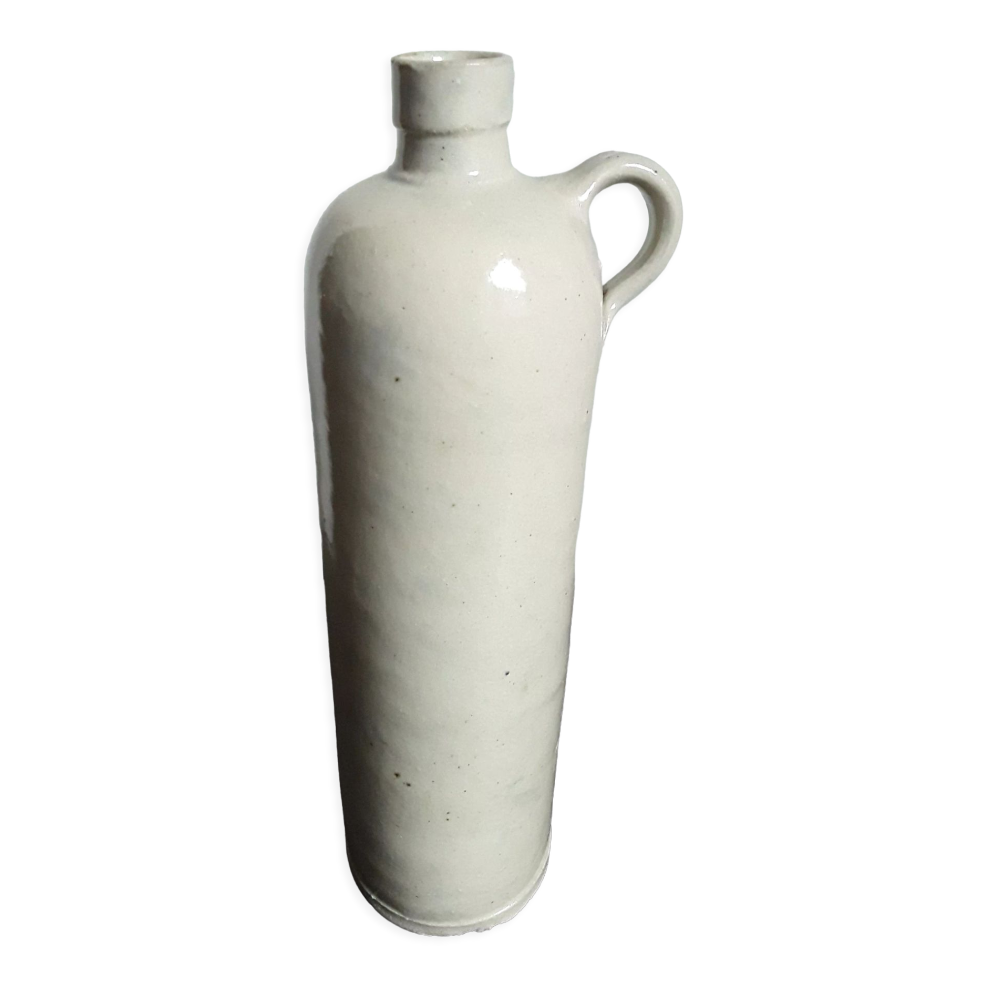 Vintage glazed stoneware bottle with handle