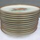 Set 12 plates porcelain fish edge laurel gold Bernardaud