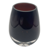 Vase scandinave pourpre technique sommerso vers 1960