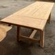 Large renovated antique table made of raw solid oak with 2 extensions, measuring 2.92m.