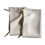 pair of Castle in linen cloths 19th figure BL