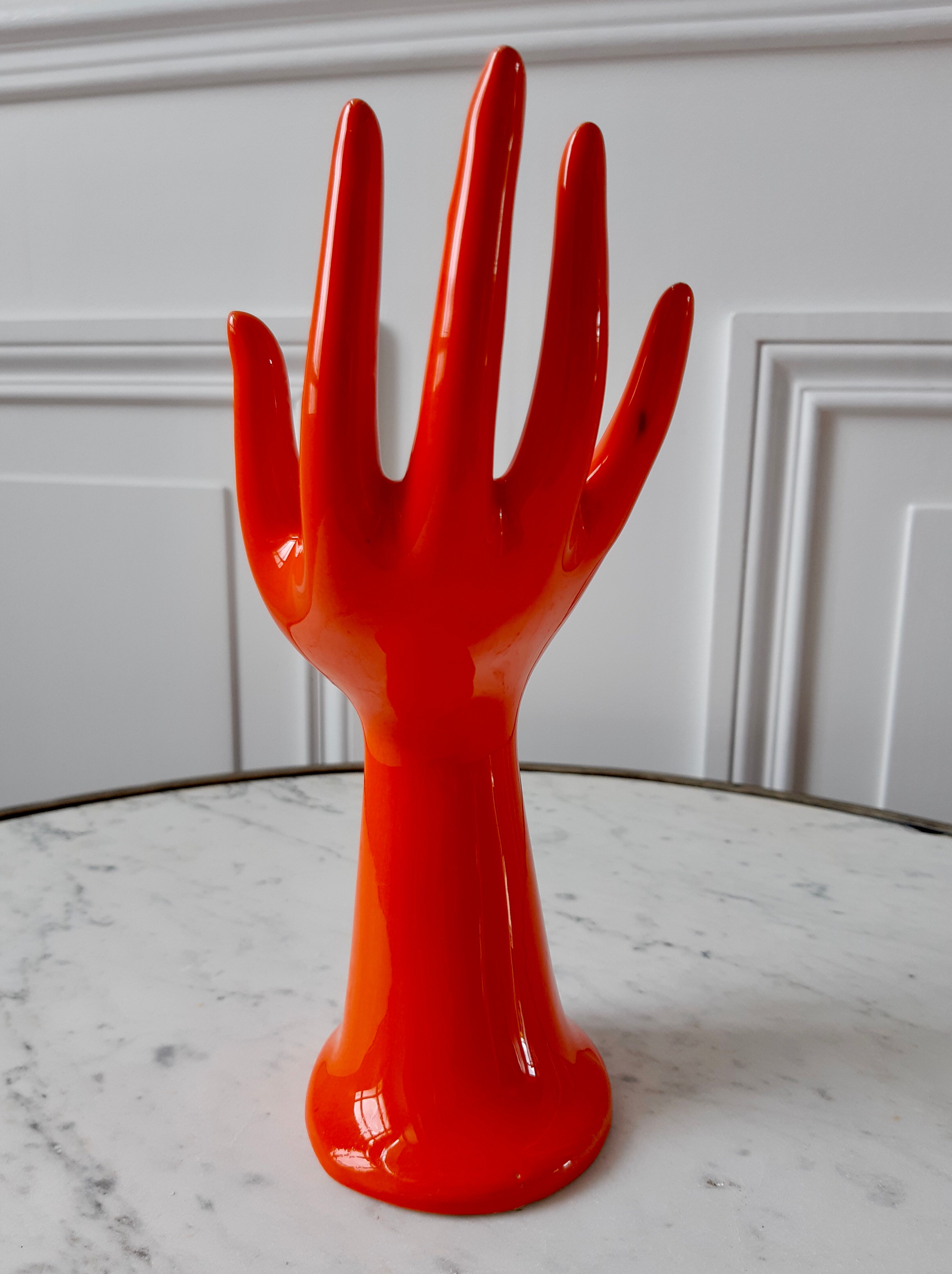 Vase soliflore hand baguier vintage