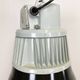 Black enamel industrial pendant light, 1960