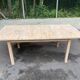 Scandinavian extendable dining table stripped in raw solid wood 1990