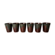 Set of 6 sandstone cups Vintage glasses cups pots