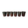 Set of 6 sandstone cups Vintage glasses cups pots