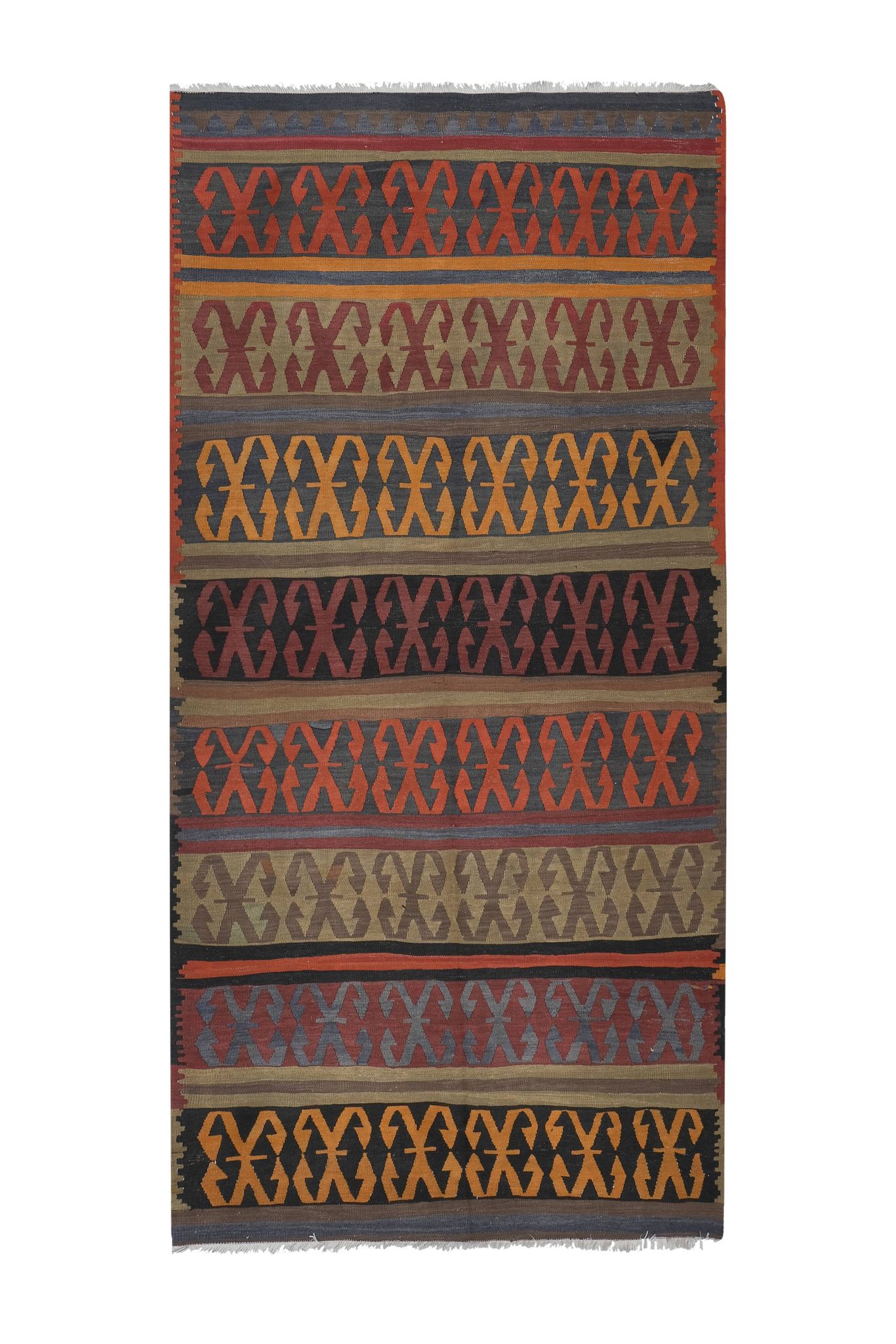 Early 20th Century Wide Konya Kilim Runner for Foyer 4'11'' x 10'1''