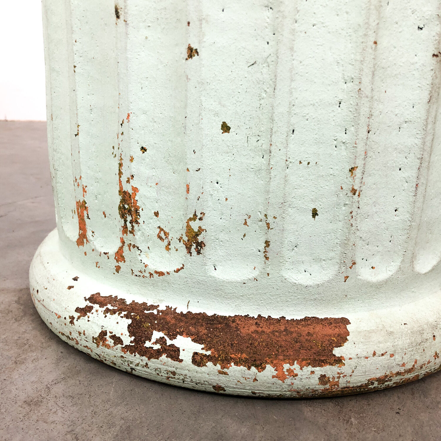 Vintage painted terracotta column