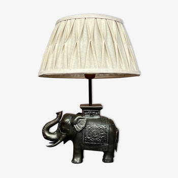 Lampe éléphant bronze massif