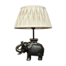 Solid bronze elephant lamp