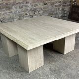 Table basse en travertin vintage 1980