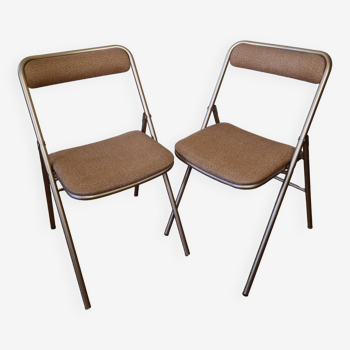 Paire de chaises pliantes "Plichaise" Souvignet, made in France