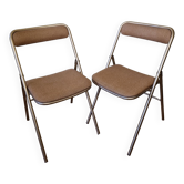 Paire de chaises pliantes "Plichaise" Souvignet, made in France